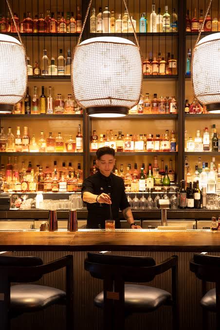 Daniel Yang behind the bar at Wakuda